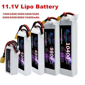 RC 자동차 트럭 버기 레이싱 보트용 Lipo 배터리 딘 3S 11.1V XT60 1500mAh 5200 6000 9800, 한개옵션1, 17 2200mah-T