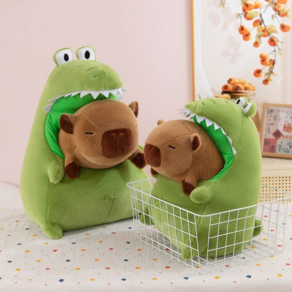 [KC인증]BOLEBIO 카피바라 인형 공룡 숨숨집 어린이날 선물 생일선물 귀여운 카피바라 캐릭터 애착인형, 1개, 40cm