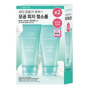 브링그린 티트리시카딥클렌징폼 120ml 2개