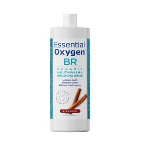 32 Ounce (Pack of 1) Cinnamint Essential Oxygen 32온스(1팩) 시나민트 필수 산소 BR 인증 유기농 칫솔질 린스 시나민트 32온, 1개