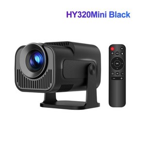 Magcubic HY320 미니 네이티브 720P 안드로이드 11 4K 프로젝터 300ANSI Wifi 6 BT50 야외 시네마 휴대용 180 ° 회전 프로젝터 신제품, 2) HY320MiniBlack  미국 플러그