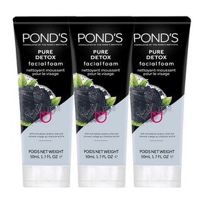 Ponds Pure Detox Facial Foam 딥 폼 클렌징 세안제 3팩