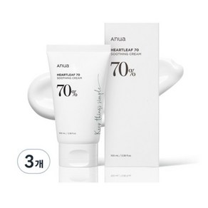 아누아 어성초 70 수딩 크림, 100ml, 3개