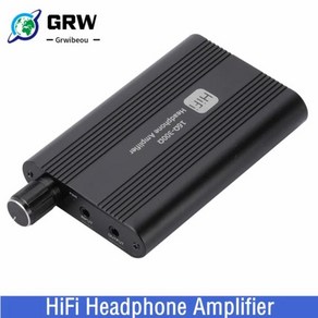 소리증폭기 음성증폭기 Gwibeou HiFi 이어폰 앰프 16-300 ohm 헤드폰 16-150 ohm 3.5mm 잭 Aux 휴대용 조절식 오디오 앰프, 01 Style A 16-300 ohm