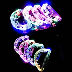 HNDC 혀누닷컴 led 미니 탬버린 15cm 22cm 예쁜 노래방 생일파티 탬버린, 소형15cm, 1개