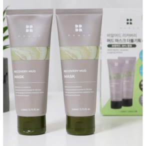 모공관리 워시오프 머드팩 [1+1 더블 기획] 리커버리 머드 마스크 110ml+100ml 2개 세트, 1개, 2개입