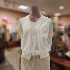 BCBG O 맥시머스 V넥 홀가 C/D 카디건_ B4B4K218 10 [WHITE]