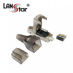 LANsta CAT.6A/7 FTP 모듈러 랜커넥터/LS-GKTOOL-FMT/기가비트 10Gbps 지원/RJ45/8P8C/부트/배선캡/먼지 마개/Tooless/500MHz 대역폭, 1개