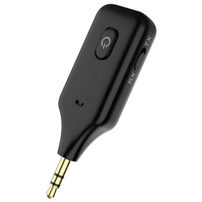 컴스마트 블루투스 v5.1 오디오 송수신기 AUX 스테레오 3.5mm, IH389, 블랙, 1개