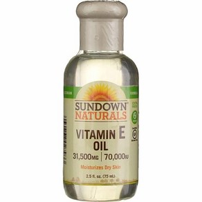 Sundown 비타민 E 오일 - 70000 IU - 73.9ml 2.5액량 온스, 1개, 75ml