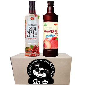 [요기쏴] 광야식품 오미자 감식초 베이스 970ml 복숭아홍차 베이스 970ml, 1세트, 1.94L