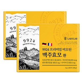 랩온랩 9924 프리미엄 비오틴 맥주효모 환 스틱형 60p, 180g, 2개