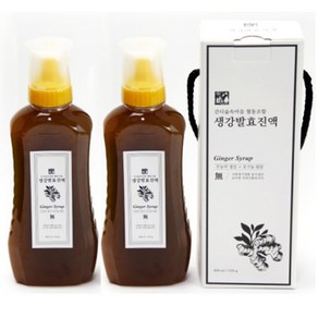 간디숲속마을 친환경 생강차 생강청 생강진액, 2개, 400ml