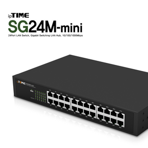 ipTIME SG24M-mini 24포트 기가비트 저소음 스위칭 허브, 1개