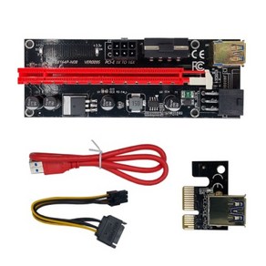 [PNC PARTNER] EVEREST PCI-E 1x to 16X 009S LED 라이저카드 (4pcs capacitos), 1개