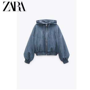 ZARA 자라 에코 스웨이드 후드집업