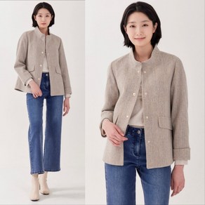 [지센] 여성 울혼방 단직 숏자켓 LFJKP101