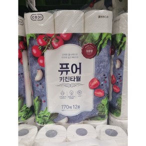 코디 퓨어 키친타월 2겹 170매 X 12개입, 1개, 12롤