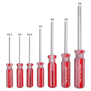 플랫 헤드 육각 생크 마그네틱 스크루드라이버 스틸 핸드 수동 정밀 공구 1PC 1.5mm 2mm 2.5mm 3mm 4mm 5mm 6 mm, 5.0mm, 1개