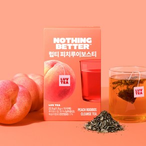 럽티 피치루이보스티 15티백 1.5g 낫띵베럴 올리브영, 4박스, 15개입