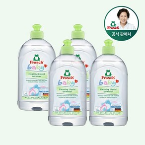 [김혜자 세제] 프로쉬 독일 베이비 젖병 세정제 500ml 주방 아기 세제, 4개