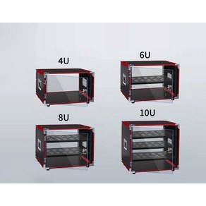 방송 장비 케이스 음향 하드 촬영 스피커 보관함, 4U 빨강 알루미늄 캐비닛 단일 기둥, 1개