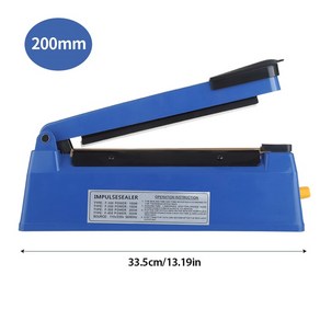 전기 열 밀봉 기계 실러 핸드 프레스 진공 식품 비닐 임펄스 포장 홈 주방 02 Blue Sealer 200mm 01 EU Plug 220V