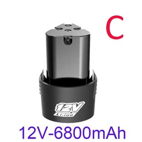전동 공구용 고용량 범용 충전식 배터리 스크루 드라이버 리튬 이온 12V 6800mAh, [03] C-1battey, 1개