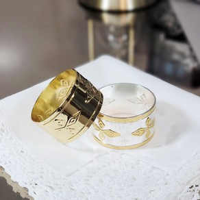 웨딩포 냅킨링 냅킨 홀더 원형 골드 다이아몬드 65G Napkin Ring Metal Gold 65G, 1개, 1개