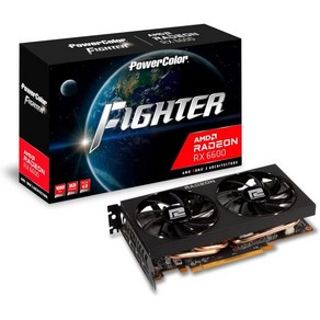 파워컬러 파이터 AMD 라데온 RX 6750 XT 12GB GDDR6 그래픽 카드, 6600 Fighte, 1개