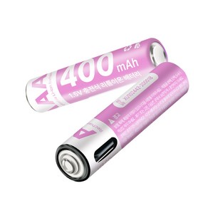 COMS C타입 AAA 충전지 배터리 400mAh 4개입 UB539, 1개