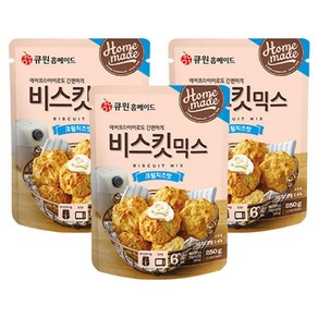 큐원 비스킷믹스 크림치즈맛 250g, 3개