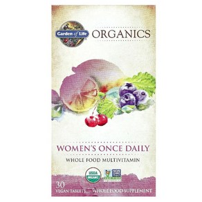 가든오브라이프 Oganics 하루 1회 여성용 종합비타민 비건 정제 30정 (한달분), 1개