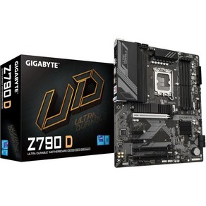 Gigabyte 기가바이트 Z790 D 마더보드 인텔 코어 14세대 CPU 12 1 페이즈 디지털 VRM 7600MHz DDR5OC 3xPCIe 4.0 M.2 2.5GbE LA, 1개