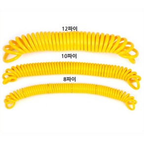 국산 코일호스 일반 노랑 8mm x 5M 에어건 공구 콤프레셔 콤프레샤, 10mm x 7.5M, 1개