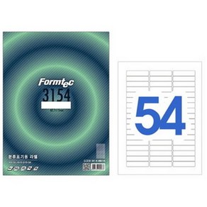 폼텍 LS-3154 100매 레이저잉크젯 라벨, 54칸, 1개