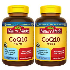 Natue Made 네이처메이드 코큐텐 CoQ10 400mg 90소프트젤, 2개, 90정