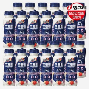 [빙그레] 요플레 프로틴 드링크 딸기바나나 210ml x24개, 딸기바나나 12개 + 플레인12개, 24개