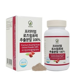 휴나인 프리미엄 로즈힙 퓨레 추출 분말 100% 120g 정 가루 주스, 1개