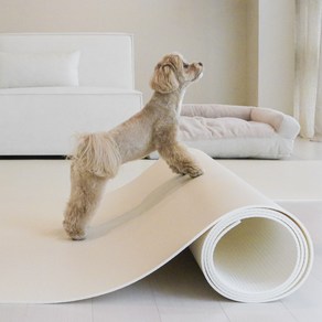 펫바이블 스테디 강아지매트 고양이 TPU 애견매트 미끄럼방지 롤 반려견 110x100cm, 크림베이지 110cmx500cm(거실 추천), 1개