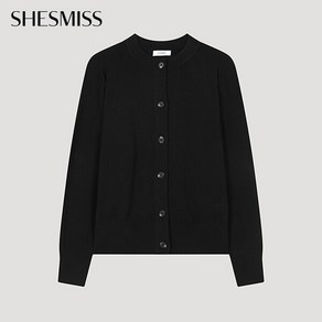 [쉬즈미스(SHESMISS)] [쉬즈미스] 울 블렌드 루즈핏 가디건_SSKCDO32520_BK