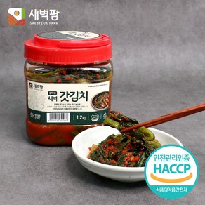 새벽팜 용기형 1인 김치 단품 1.2kg 아이스박스 포장 국내산 100% 간편한 소포장 1인가구 여행용김치 여행김치 갓김치