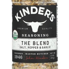 KINDERS 시즈닝 더 블렌드 소금 후추 마늘 99g(3.5oz)