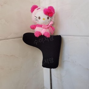 드라이버커버 독특한 귀여운 우드 개성있는 퍼터 페어웨이 드라이버 캐릭터 커버 헤드 튼튼한, 헬로 키티 퍼터용, 1개