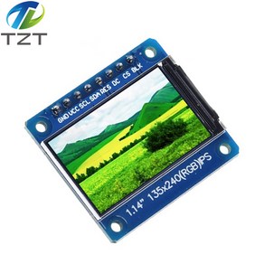 디스플레이 모듈 1 14 인치 IPS OLED LCD 스크린 아두이노 ST7789 보드 SPI 풀 컬러 HD 8 핀 DIY 135x240 RGB TFT, 1개