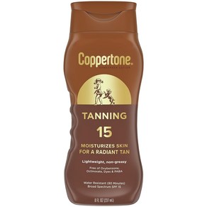 Coppetone 코퍼톤 SPF 15 태닝 로션 8 액량 온스 1병, 237ml, 1개