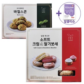 화과방 바질스콘 40GX12 + 크림딸기붓세 55GX8 + 더메이런알콜티슈, 40g, 1개