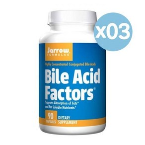 Jaow Fomulas 재로우 포뮬러 바일 산 팩터 90캡슐 3팩 Bile Acid Factos, 3개