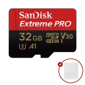 샌디스크 마이크로SD카드 Exteme PRO 익스트림 프로 SDSQXCG-032GB + SD카드 케이스, 1개, 32GB