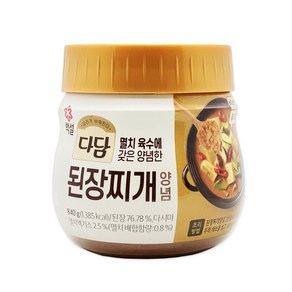 (냉장)cj제일제당 다담 된장찌개전용 840g, 3개